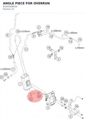 Diagram preview: ANGLE PIECE FOR OVERRUN (63503098030)