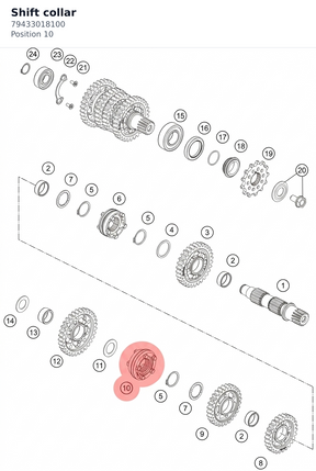 Diagram preview: Shift collar (79433018100)