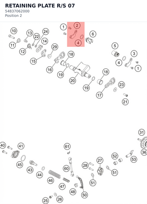 Diagram preview: RETAINING PLATE R/S 07 (54837062000)