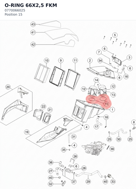 Diagram preview: O-RING 66X2,5 FKM (0770066025)