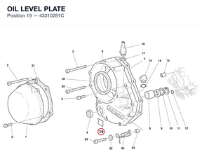 OIL LEVEL PLATE 43310281C diagram position