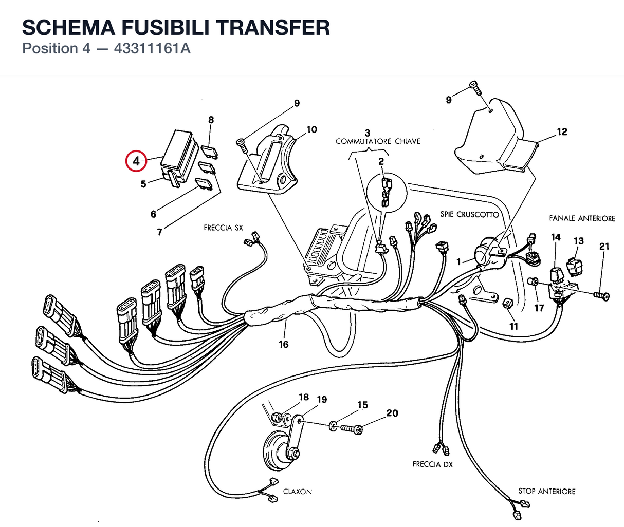 SCHEMA FUSIBILI TRANSFER