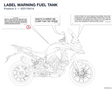 LABEL WARNING FUEL TANK 43311641A diagram position