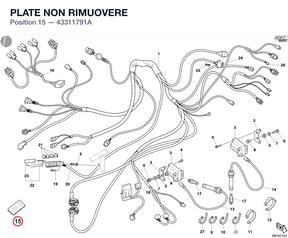 PLATE NON RIMUOVERE 43311791A diagram position