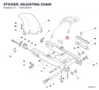 STICKER, ADJUSTING CHAIN