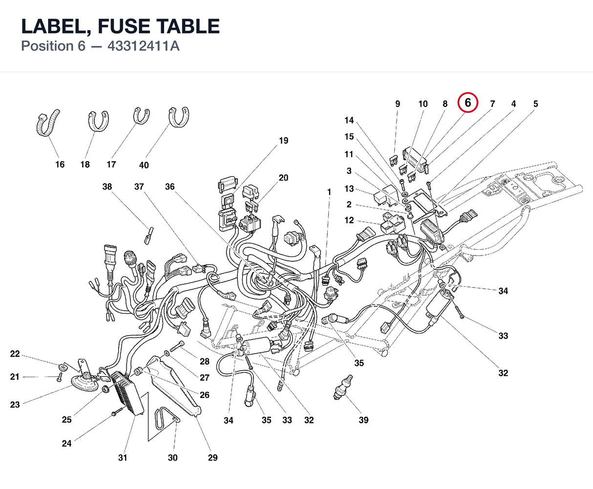 LABEL, FUSE TABLE