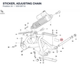 STICKER, ADJUSTING CHAIN
