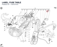 LABEL, FUSE TABLE