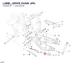 LABEL, DRIVE CHAIN JPN 43313201B diagram position