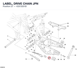 LABEL, DRIVE CHAIN JPN 43313201B diagram position