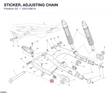 STICKER, ADJUSTING CHAIN 43313361A diagram position