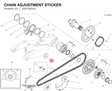 CHAIN ADJUSTMENT STICKER 43313931A diagram position