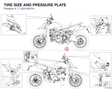 TIRE SIZE AND PRESSURE PLATE 43314041A diagram position