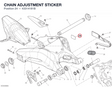 CHAIN ADJUSTMENT STICKER 43314181B diagram position