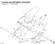 CHAIN ADJUSTMENT STICKER 43314323D diagram position