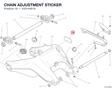 CHAIN ADJUSTMENT STICKER 43314481A diagram position