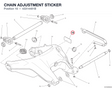 CHAIN ADJUSTMENT STICKER 43314481B diagram position