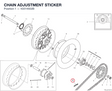 CHAIN ADJUSTMENT STICKER 43314502B diagram position