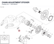 CHAIN ADJUSTMENT STICKER 43314591D diagram position