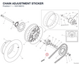 CHAIN ADJUSTMENT STICKER 43314601C diagram position