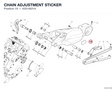 CHAIN ADJUSTMENT STICKER 43314631A diagram position