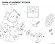 CHAIN ADJUSTMENT STICKER 43314671A diagram position