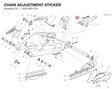 CHAIN ADJUSTMENT STICKER 43314951CH diagram position