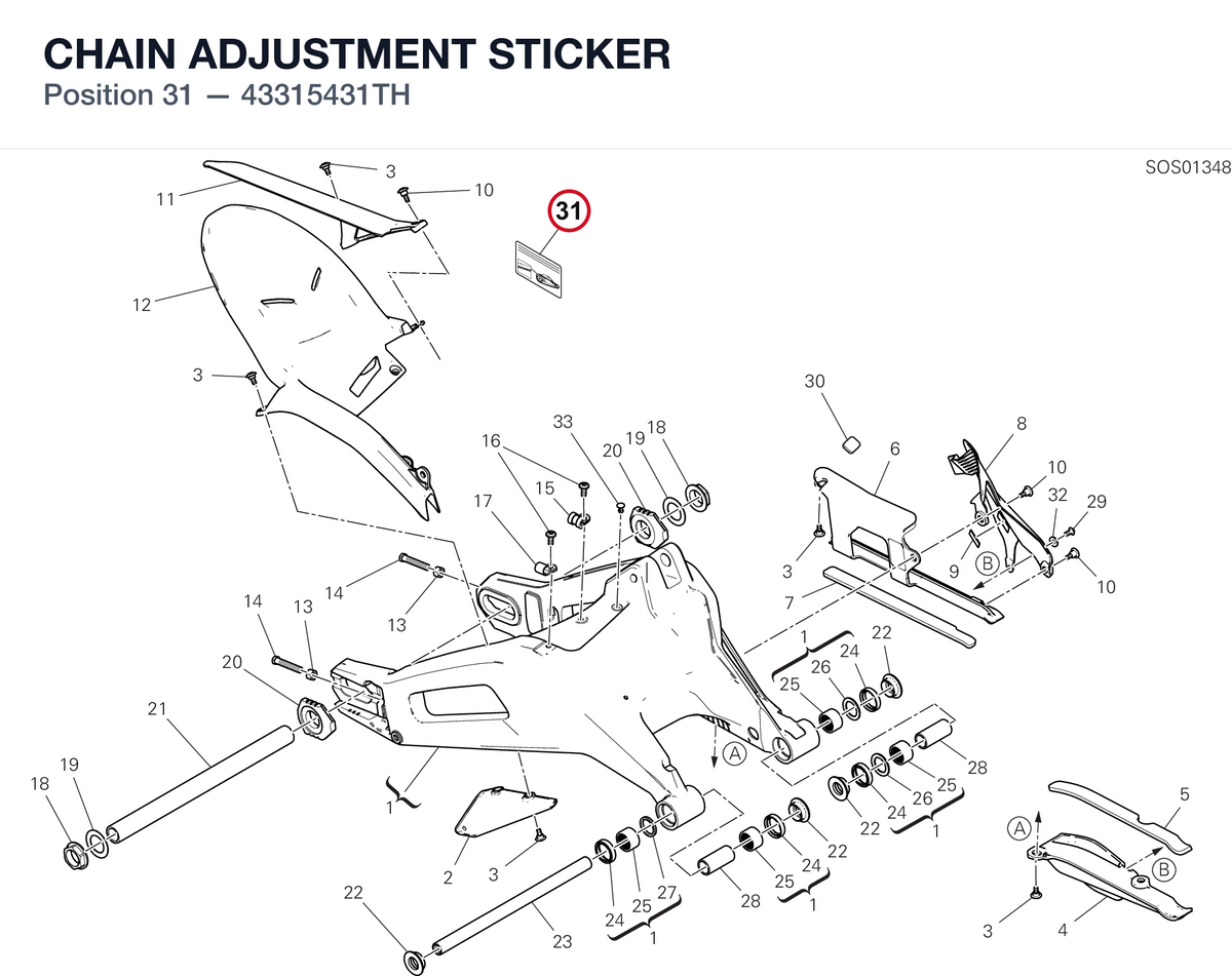 CHAIN ADJUSTMENT STICKER