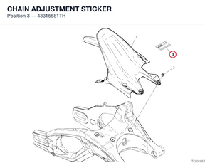 CHAIN ADJUSTMENT STICKER 43315581TH diagram position