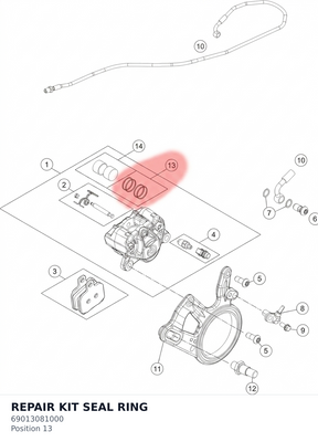 Diagram preview: REPAIR KIT SEAL RING (69013081000)