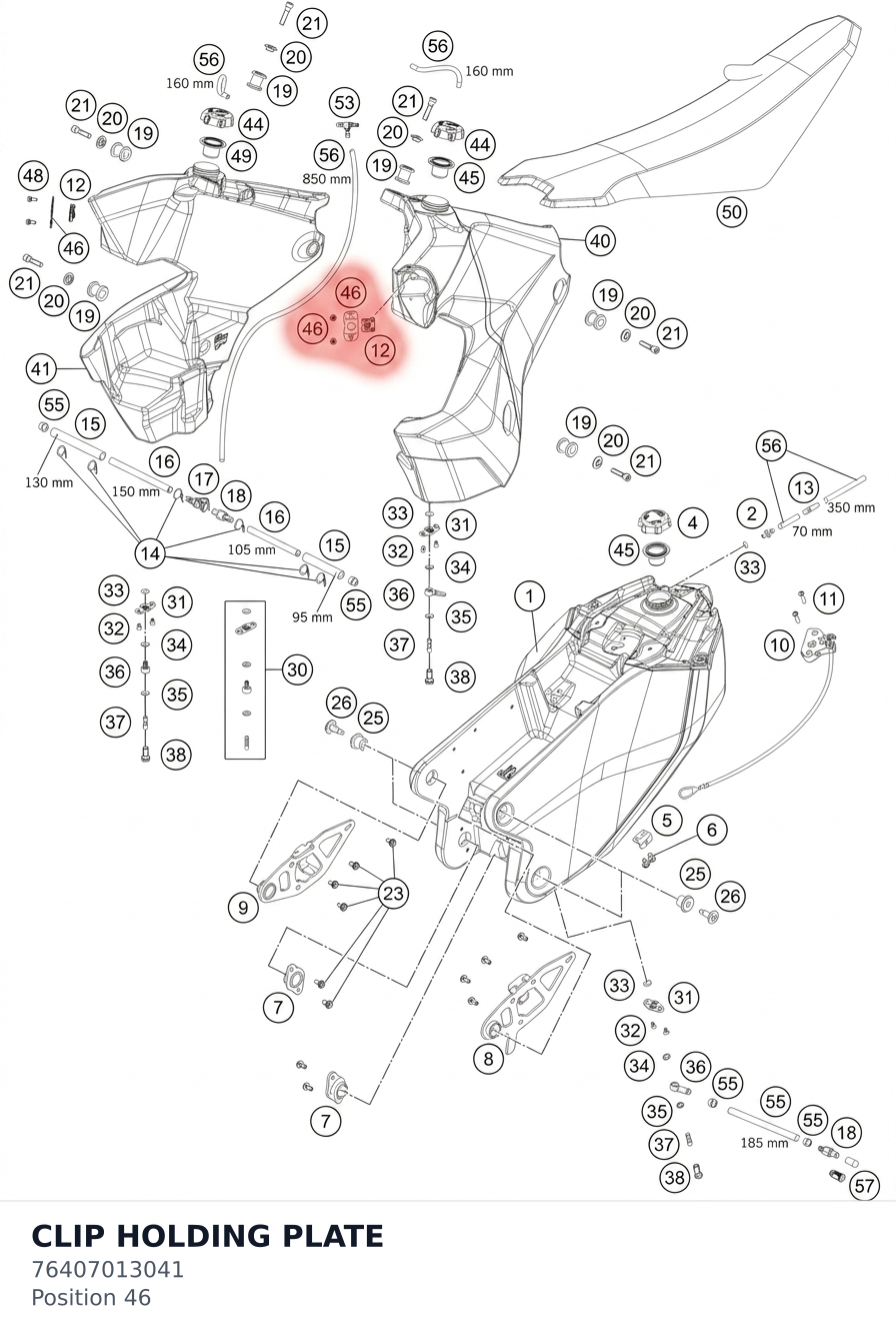 Diagram preview: CLIP HOLDING PLATE (76407013041)