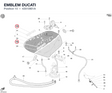 EMBLEM DUCATI 43510901A diagram position