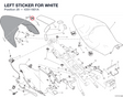 LEFT STICKER FOR WHITE 43511601A diagram position