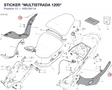 STICKER "MULTISTRADA 1200" 43512911A diagram position