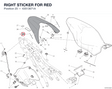 RIGHT STICKER FOR RED 43513671A diagram position