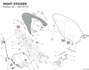 RIGHT STICKER 43513771A diagram position