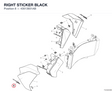 RIGHT STICKER BLACK 43513931AB diagram position