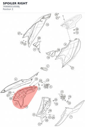 Diagram preview: SPOILER RIGHT (76908051000BJ)
