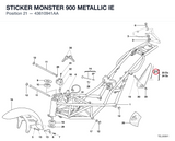 STICKER MONSTER 900 METALLIC IE