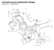 STICKER DUCATI MONSTER CROMO