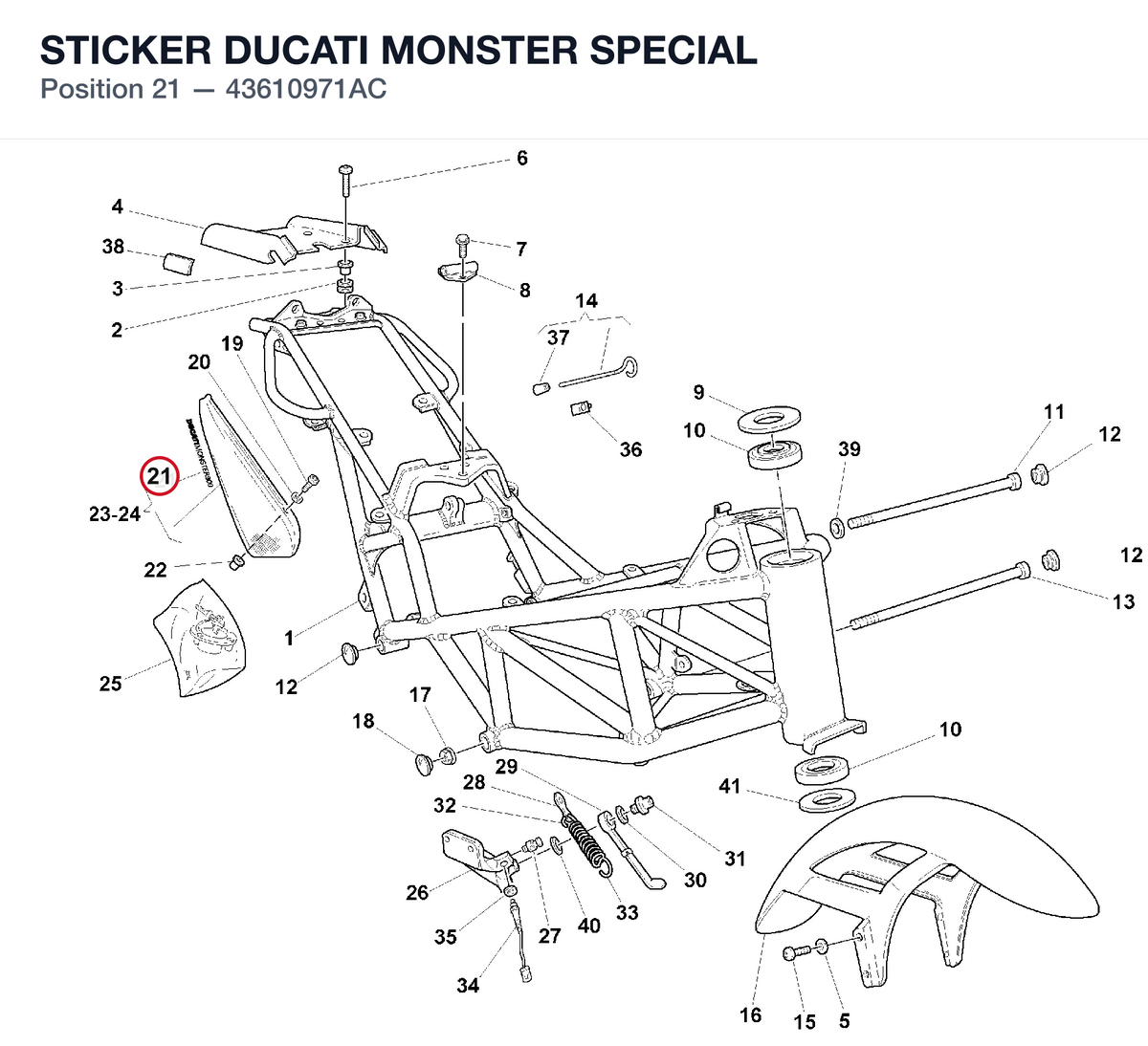 STICKER DUCATI MONSTER SPECIAL