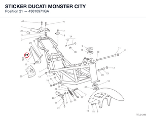 STICKER DUCATI MONSTER CITY