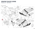GRAPHIC DUCATI CORSE 43611091A diagram position