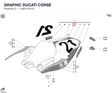 GRAPHIC DUCATI CORSE 43611211A diagram position