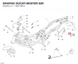 GRAPHIC DUCATI MOSTER S2R 43611681A diagram position