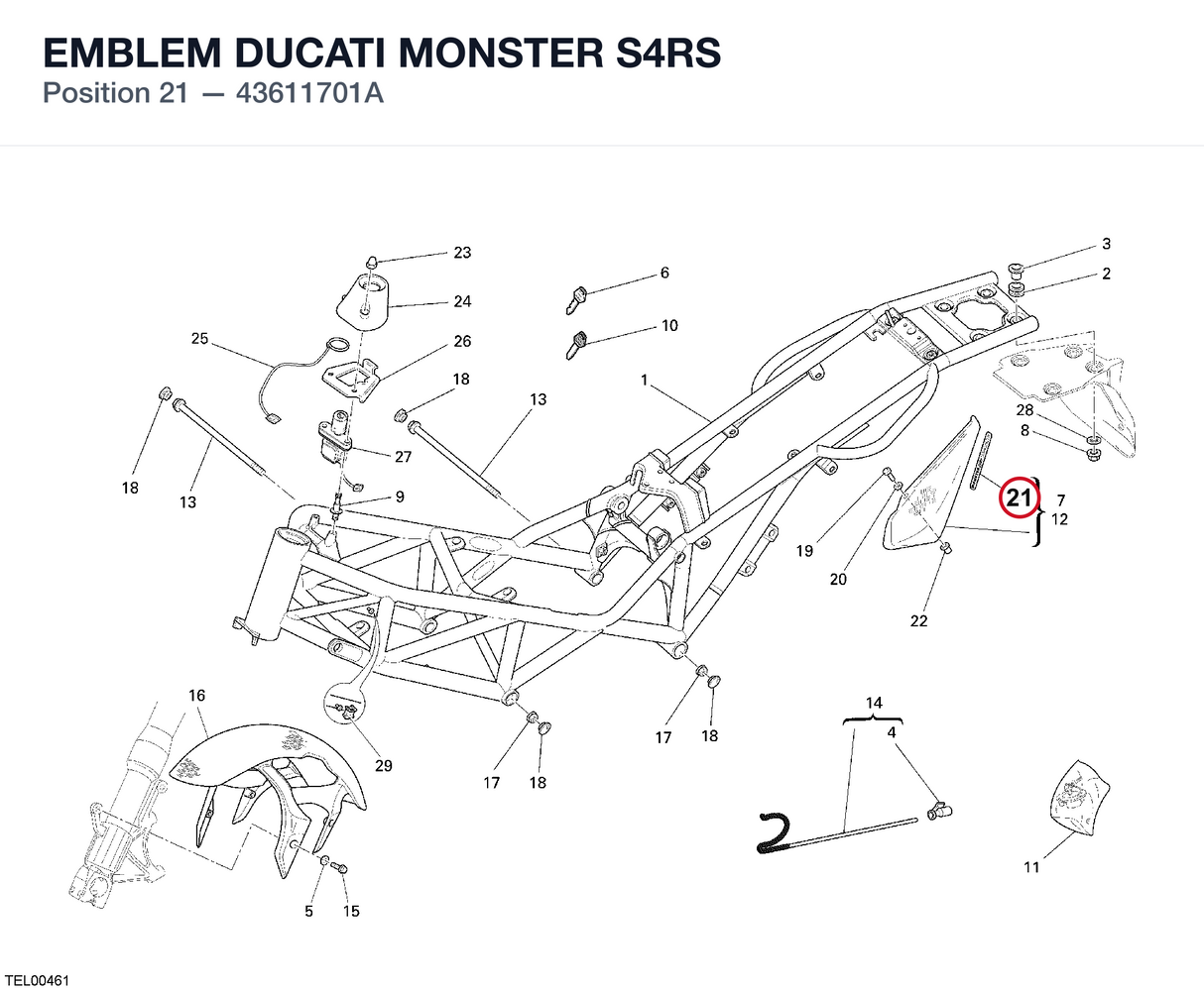 EMBLEM DUCATI MONSTER S4RS