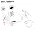 FRONT STRIPE WHITE 43611721A diagram position