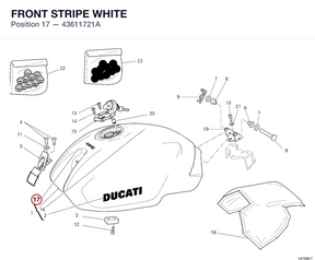 FRONT STRIPE WHITE 43611721A diagram position