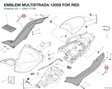 EMBLEM MULTISTRADA 1200S FOR RED 43611772A diagram position