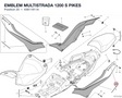 EMBLEM MULTISTRADA 1200 S PIKES 43611911A diagram position